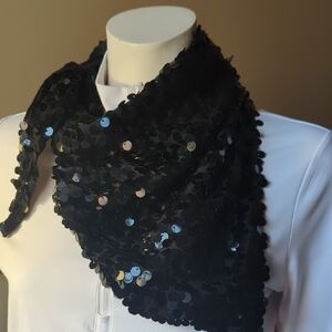 **Party Time** Black Sequin Scarf